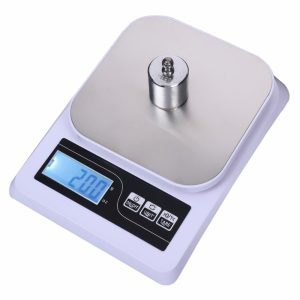 Digital køkkenvægt - 1g - 5kg - LCD display - Hvid