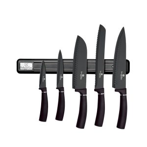Berlinger Haus - Knivsæt i 6 dele med magnetskinne - Carbon Pro Edition