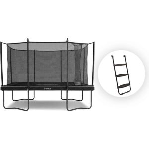 North Trampoline Pioneer Rectangular Trampoline 370x250cm + Safety Net + Ladder