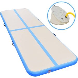 vidaXL Inflatable Gymnastics Mat with Pump 500x100x10 cm - Blue