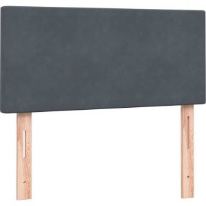 vidaXL Med Madras Mørkegrå 80×210 cm Fløjl Kontinentalseng vidaXL Med Madras Mørkegrå 80×210 cm Fløjl Kontinentalseng