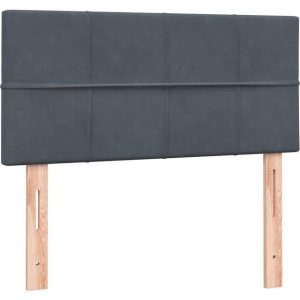 vidaXL Med Madras Mørkegrå 80×220 cm Fløjl Kontinentalseng vidaXL Med Madras Mørkegrå 80×220 cm Fløjl Kontinentalseng